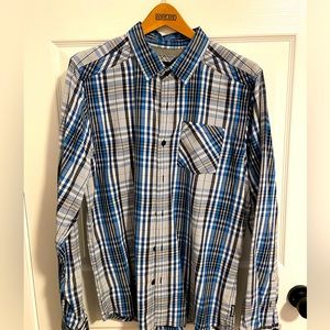 Men’s Prana LS button up shirt, size L